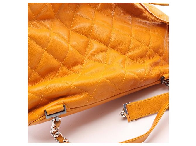 Timeless Zaino in vitello matelassé Chanel Arancione - vista 7