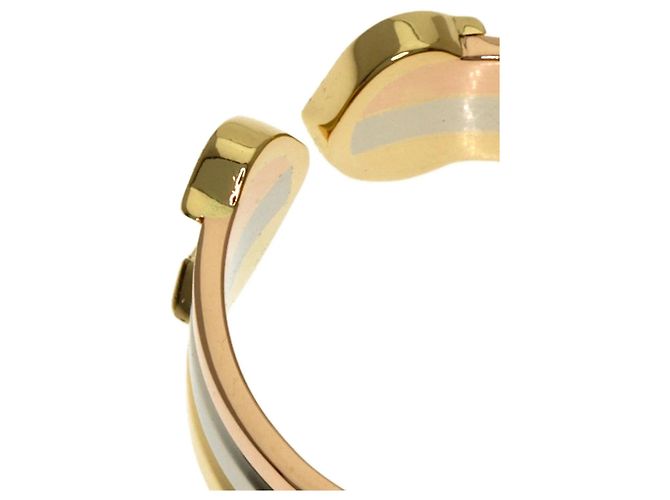 Anello Cartier 2C in oro giallo bianco e rosa 18K - vista 8