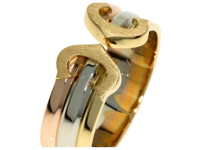 Anello Cartier 2C in oro giallo bianco e rosa 18K - vista 9