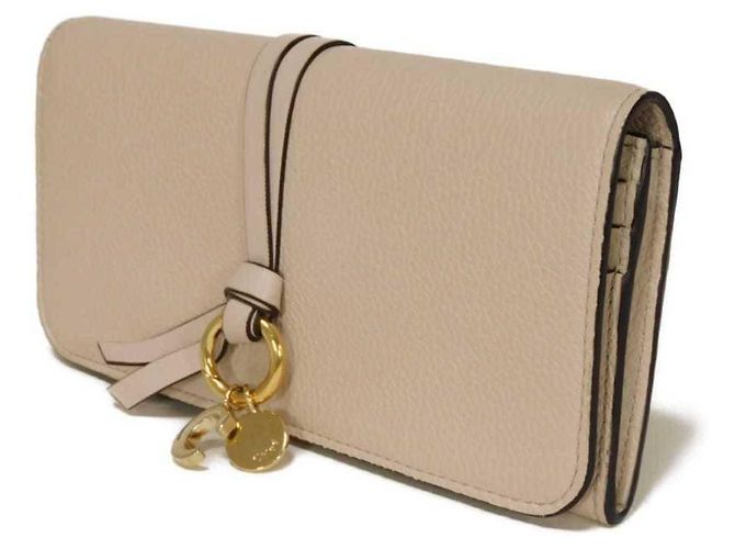 Graue Leder Langbörse von Chloé Braun - Ansicht 2