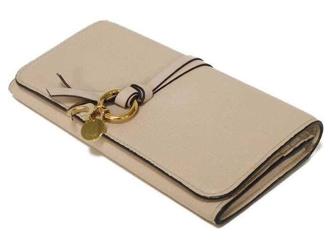 Graue Leder Langbörse von Chloé Braun - Ansicht 4