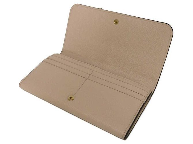 Graue Leder Langbörse von Chloé Braun - Ansicht 5