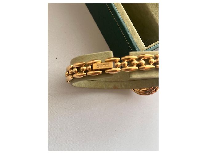 Reloj Gucci con gafas intercambiables Negro Blanco Roja Azul Verde Gold hardware - vista 4