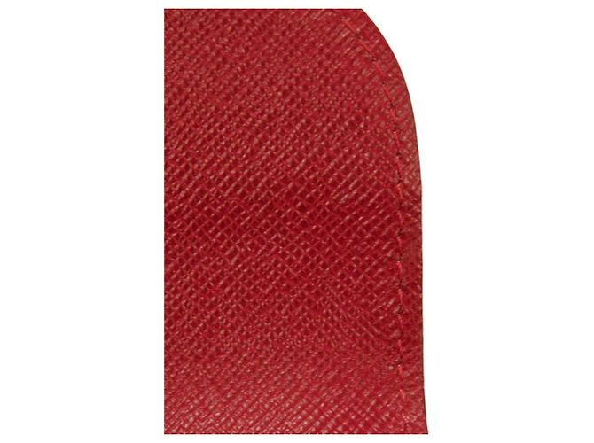 Louis Vuitton Langer Geldbeutel aus Damier-Canvas Braun Rot Fuschia Damier ebene - Ansicht 16