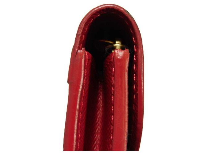 Louis Vuitton Langer Geldbeutel aus Damier-Canvas Braun Rot Fuschia Damier ebene - Ansicht 30