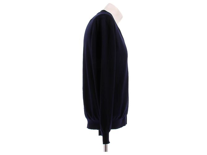 Prada Cardigan marino in lana Blu navy - vista 3