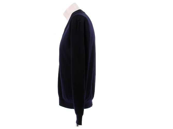 Prada Cardigan marino in lana Blu navy - vista 4