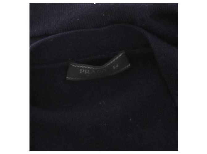 Prada Cardigan marino in lana Blu navy - vista 5