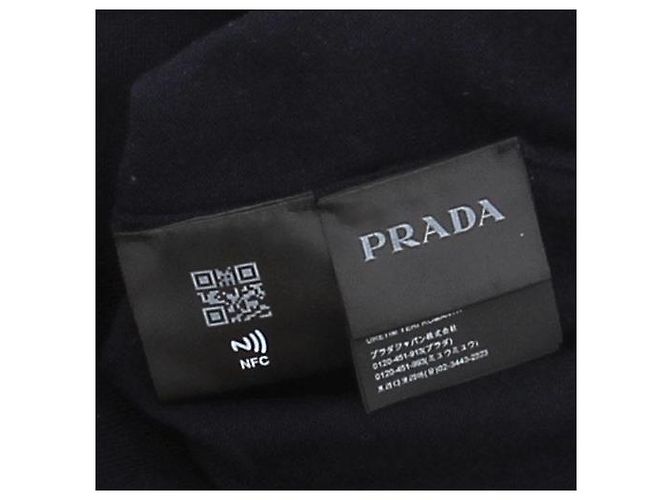 Prada Cardigan marino in lana Blu navy - vista 6