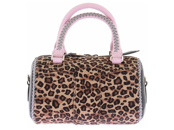 Borsa Roger Vivier Leopardata e Rosa in Pelle Marrone - vista 2