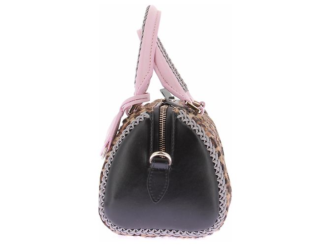 Borsa Roger Vivier Leopardata e Rosa in Pelle Marrone - vista 4