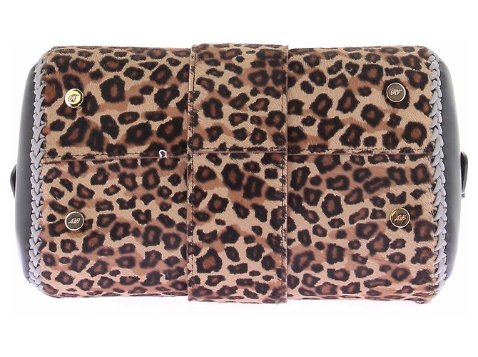Borsa Roger Vivier Leopardata e Rosa in Pelle Marrone - vista 7