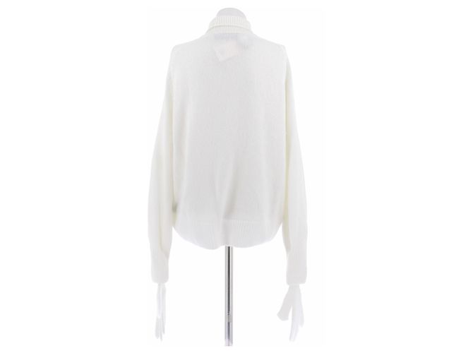 Autre Marque KATERINA KVIT Weißer Wollpullover mit Stehkragen - Ansicht 2
