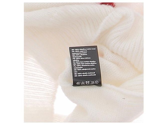 Autre Marque KATERINA KVIT Weißer Wollpullover mit Stehkragen - Ansicht 7