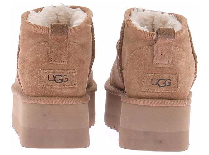 Ugg Stivali foderati "Classic Ultra Mini" con piattaforma Cammello - vista 5