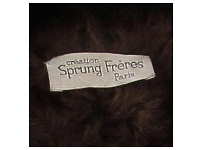 Sprung Frères Abrigo negro de piel - vista 5