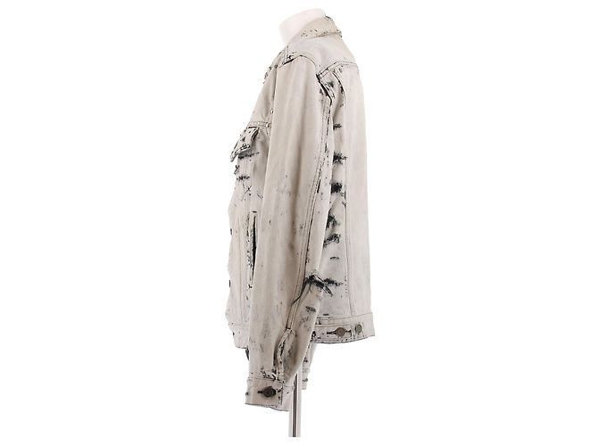 Saint Laurent Jeansjacke Weiß Baumwolle L - Ansicht 4