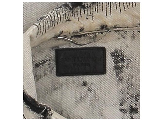 Saint Laurent Jeansjacke Weiß Baumwolle L - Ansicht 5