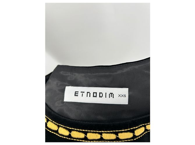 Autre Marque Top negro con bordado dorado - vista 5
