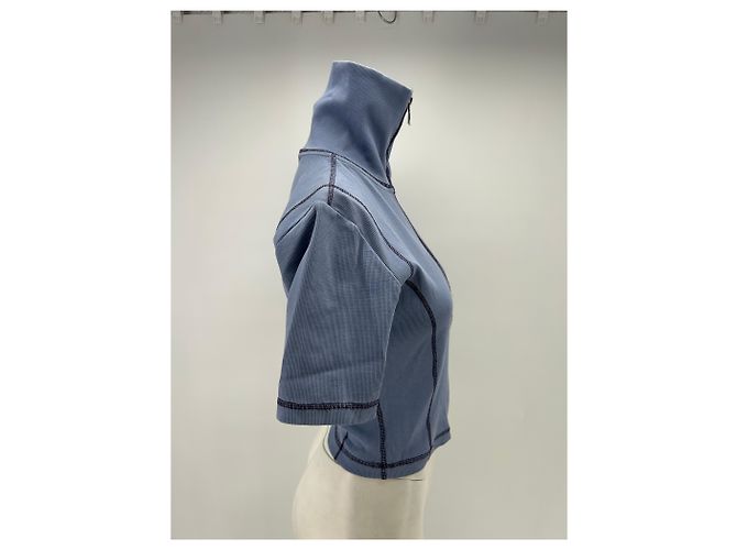 Autre Marque Top blu con zip e colletto alto DHRUV KAPOOR - vista 3