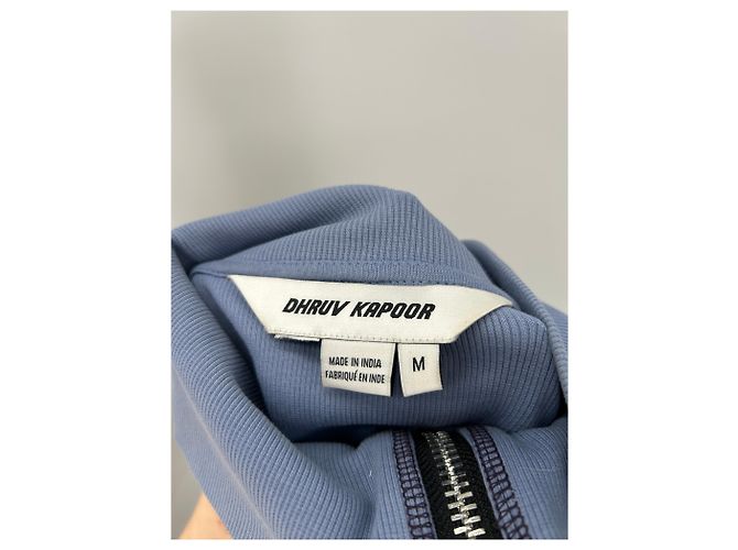 Autre Marque Top blu con zip e colletto alto DHRUV KAPOOR - vista 5
