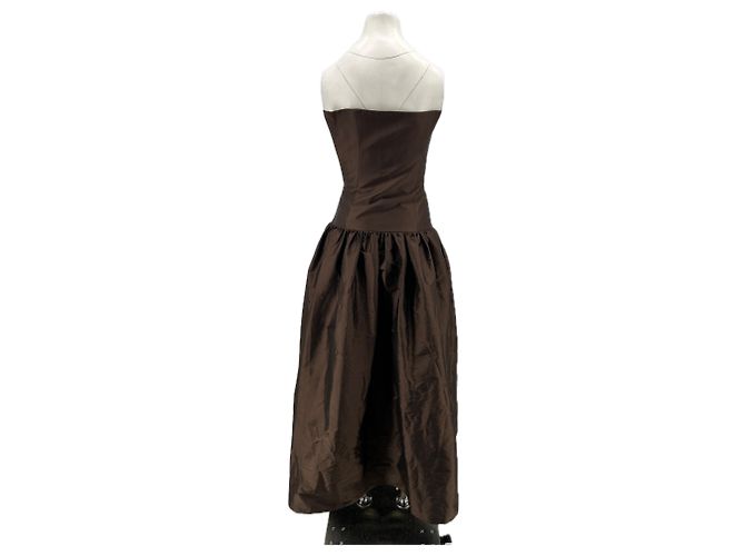 Autre Marque Langes braunes Bustierkleid - Ansicht 2