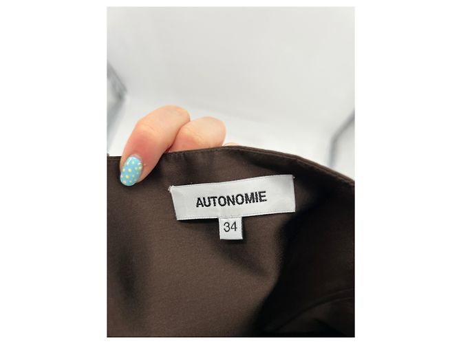 Autre Marque Langes braunes Bustierkleid - Ansicht 5