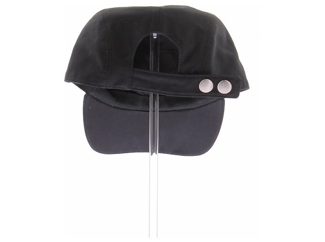 Hermès Mütze aus Baumwolle schwarz Größe 60 - Ansicht 2