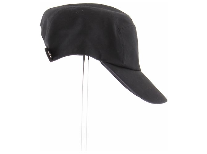 Hermès Mütze aus Baumwolle schwarz Größe 60 - Ansicht 3