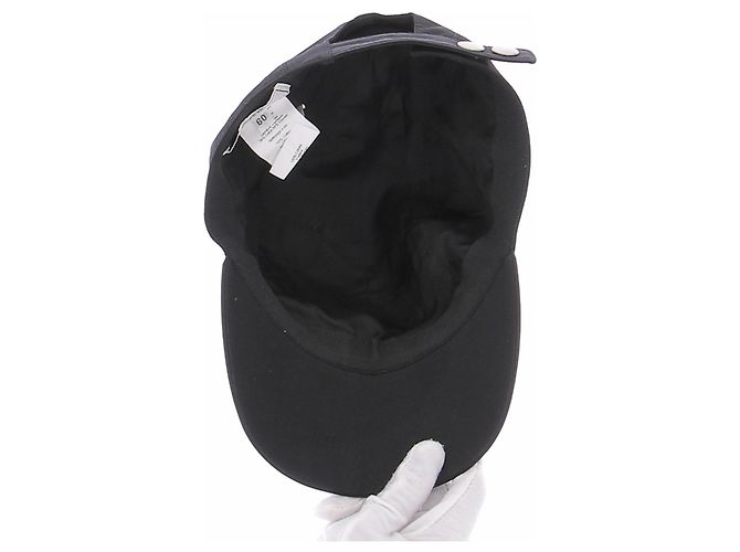 Hermès Mütze aus Baumwolle schwarz Größe 60 - Ansicht 6