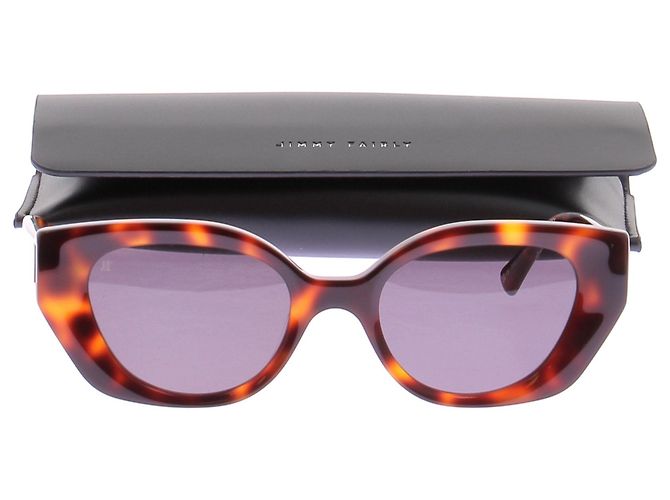 Jimmy Fairly Gafas de sol efecto carey marrón plástico Castaño - vista 7