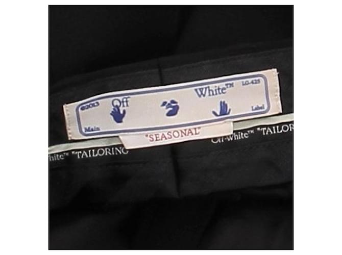 Off White Pantaloni da tailleur neri Nero - vista 5