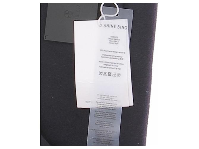 Anine Bing Sciarpa marina in lana Blu navy - vista 3