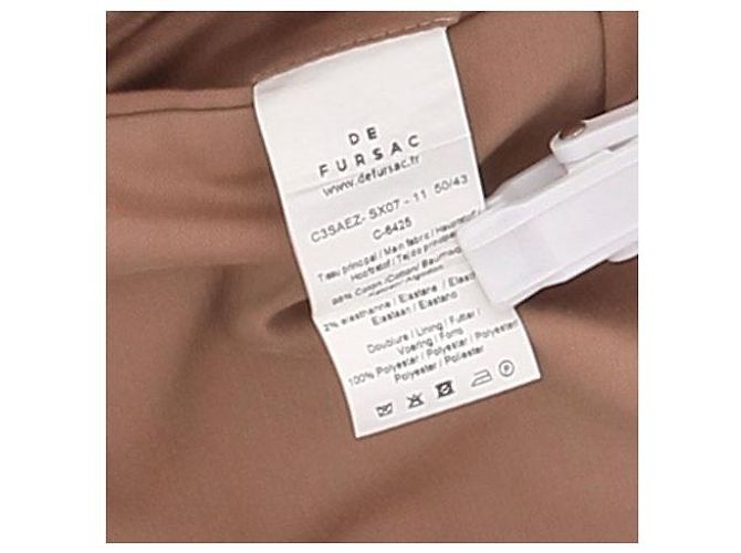 Autre Marque DE FURSAC Light Brown Cotton Suit Size 50 - view 13