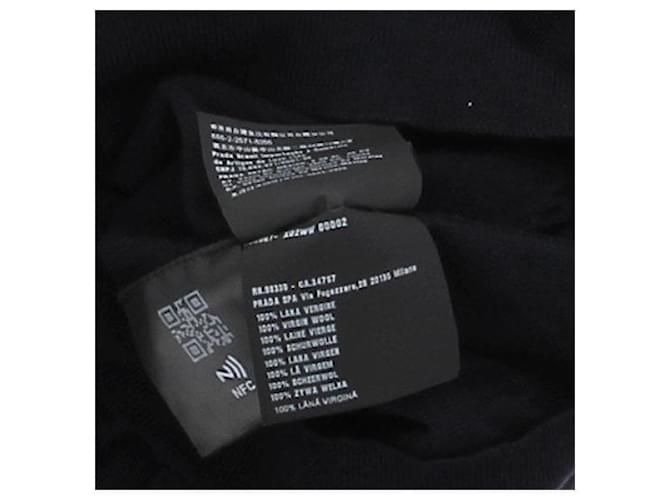 Prada Marinefarbener Rundhals-Pullover aus Wolle Marineblau - Ansicht 7