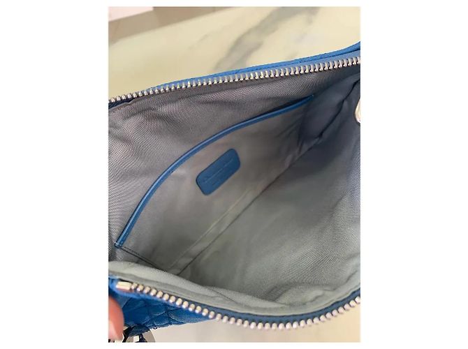 Pochette Dior Blu in Tessuto Cannage - vista 8