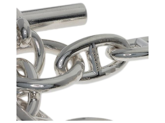 Bracciale Charm Chaine d'Ancre GM in Argento di Hermès - vista 3