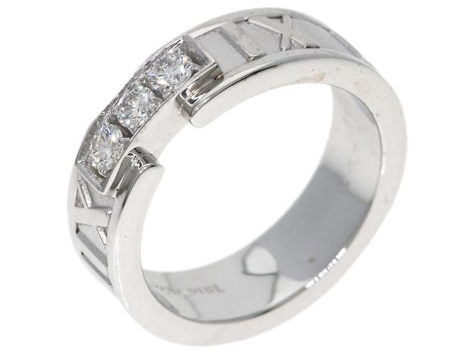 Atlas 3-Diamant-Ring aus 18K Weißgold von Tiffany & Co. - Ansicht 2
