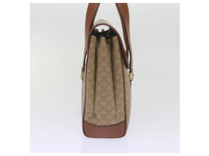 Céline Celine Vintage Macadam Canvas and Leather Beige - vista 4