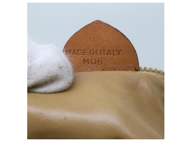 Céline Celine Vintage Macadam Canvas and Leather Beige - vista 6