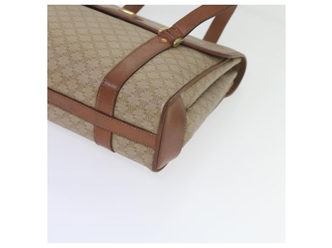 Céline Celine Vintage Macadam Canvas and Leather Beige - vista 7
