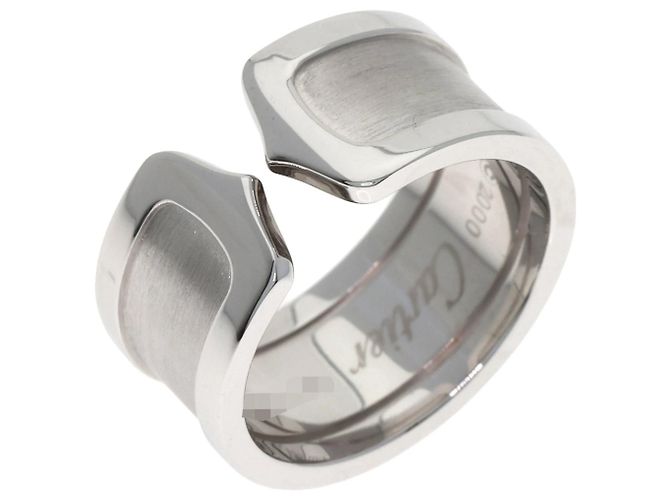 Anello Cartier C2 LM #55 in oro bianco 18K - vista 2
