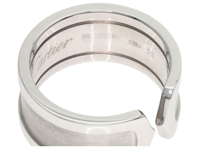 Anello Cartier C2 LM #55 in oro bianco 18K - vista 5