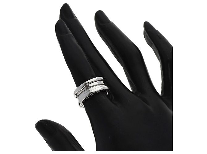 Bulgari Anello Bvlgari B-zero1 a 2 bande in oro bianco 18K - vista 5