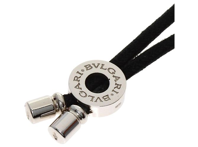 Bulgari Collana Logo Circle BVLGARI in oro bianco 18K - vista 3