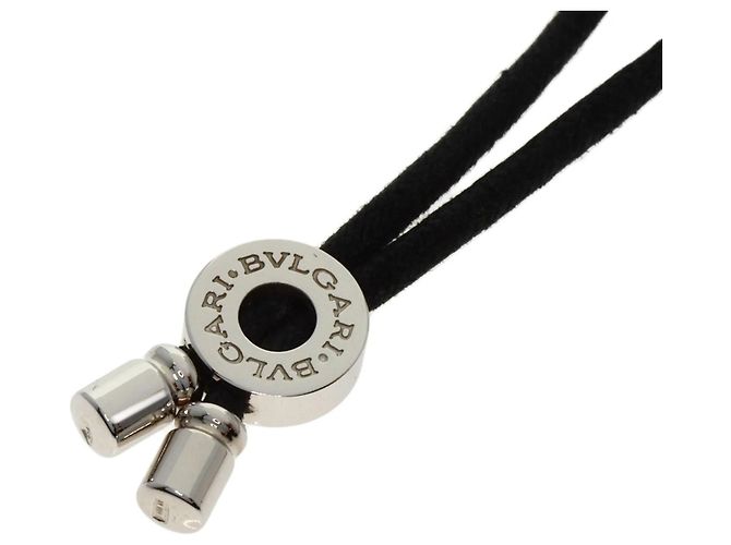 Bulgari Collana Logo Circle BVLGARI in oro bianco 18K - vista 4