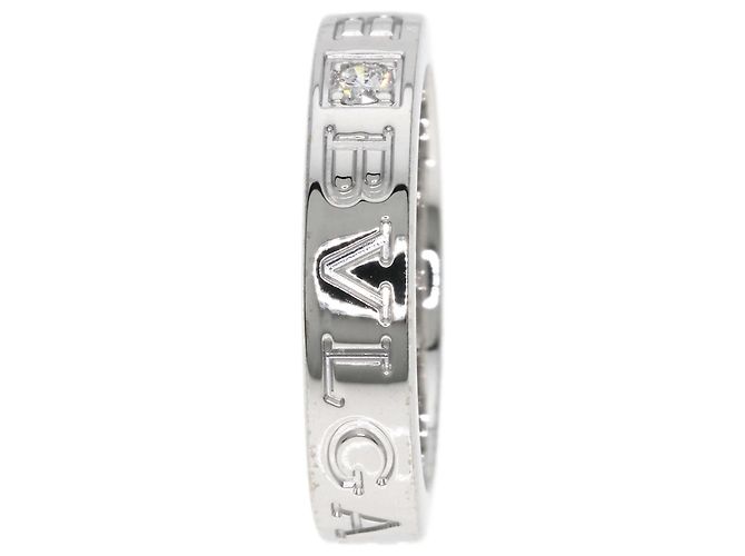 Bulgari Bvlgari Double Logo 1P Diamantring aus 18K Weißgold - Ansicht 3