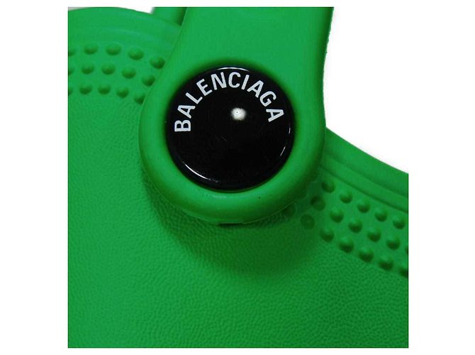 Borsa a Spalla in Gomma Verde Balenciaga - vista 11