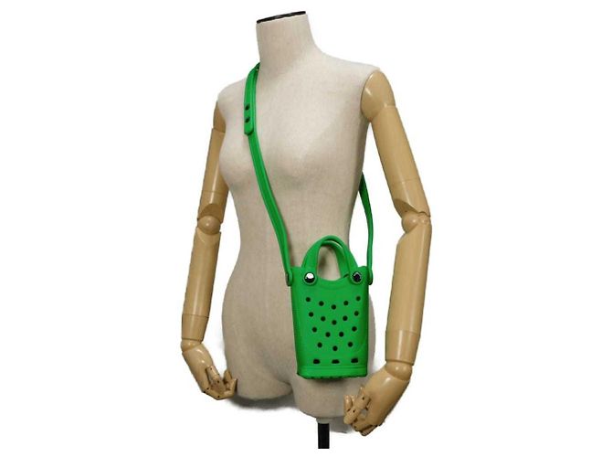 Borsa a Spalla in Gomma Verde Balenciaga - vista 2