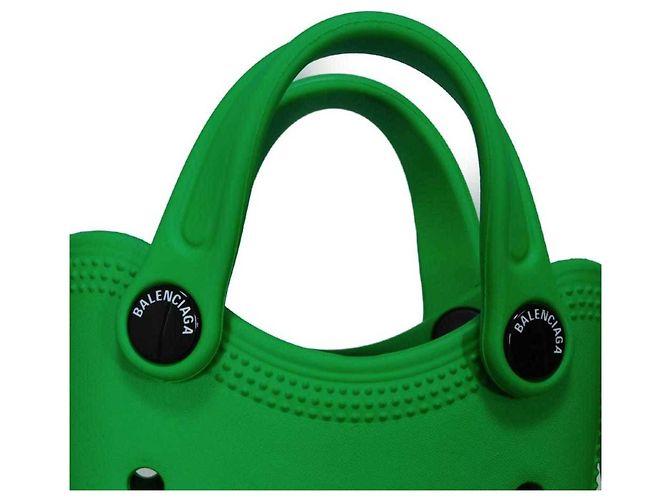 Borsa a Spalla in Gomma Verde Balenciaga - vista 8